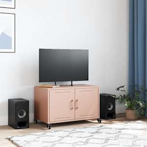TV skříňka růžová 68 x 39 x 43,5 cm ocel - obrázek 3