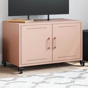 TV skříňka růžová 68 x 39 x 43,5 cm ocel - obrázek 1