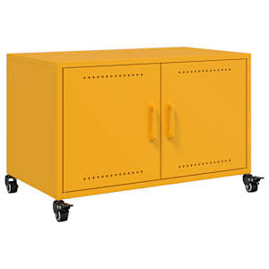 TV skříňka hořčicově žlutá 68 x 39 x 43,5 cm ocel - obrázek 2
