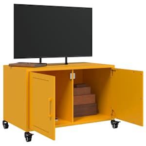 TV skříňka hořčicově žlutá 68 x 39 x 43,5 cm ocel - obrázek 4