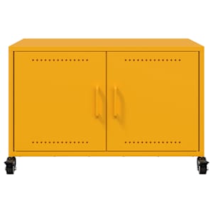 TV skříňka hořčicově žlutá 68 x 39 x 43,5 cm ocel - obrázek 6