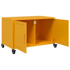 TV skříňka hořčicově žlutá 68 x 39 x 43,5 cm ocel - obrázek 9