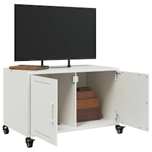 TV skříňka bílá 68 x 39 x 43,5 cm ocel - obrázek 4