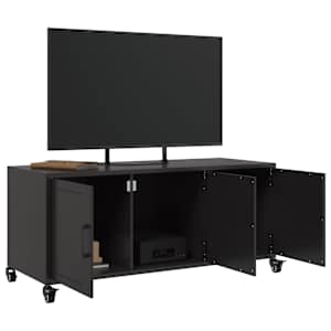 TV skříňka černá 100,5 x 39 x 43,5 cm ocel - obrázek 4