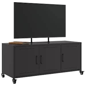 TV skříňka černá 100,5 x 39 x 43,5 cm ocel - obrázek 5