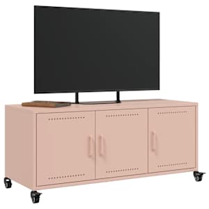 TV skříňka růžová 100,5 x 39 x 43,5 cm ocel - obrázek 5