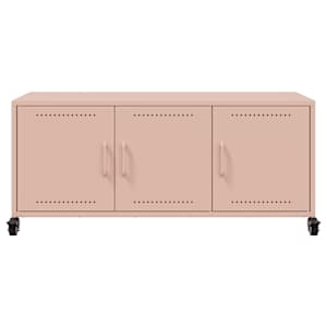 TV skříňka růžová 100,5 x 39 x 43,5 cm ocel - obrázek 6