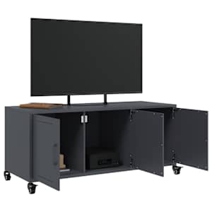 TV skříňka antracitová 100,5 x 39 x 43,5 cm ocel - obrázek 4