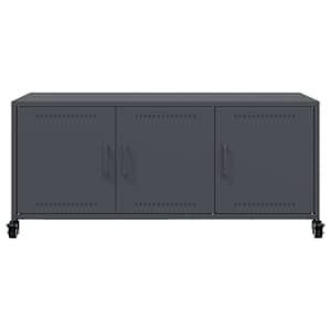 TV skříňka antracitová 100,5 x 39 x 43,5 cm ocel - obrázek 6