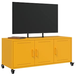 TV skříňka hořčicově žlutá 100,5 x 39 x 43,5 cm ocel - obrázek 5