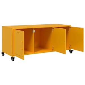 TV skříňka hořčicově žlutá 100,5 x 39 x 43,5 cm ocel - obrázek 10