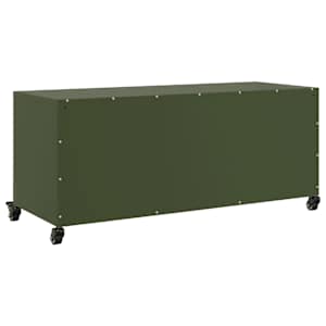 TV skříňka olivově zelená 100,5 x 39 x 43,5 cm ocel - obrázek 8