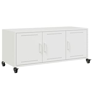 TV skříňka bílá 100,5 x 39 x 43,5 cm ocel - obrázek 2