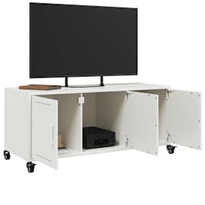 TV skříňka bílá 100,5 x 39 x 43,5 cm ocel - obrázek 4