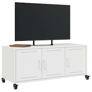 TV skříňka bílá 100,5 x 39 x 43,5 cm ocel - obrázek 5