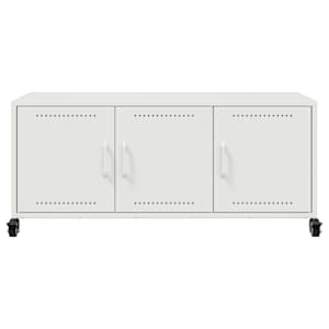 TV skříňka bílá 100,5 x 39 x 43,5 cm ocel - obrázek 6