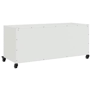TV skříňka bílá 100,5 x 39 x 43,5 cm ocel - obrázek 8