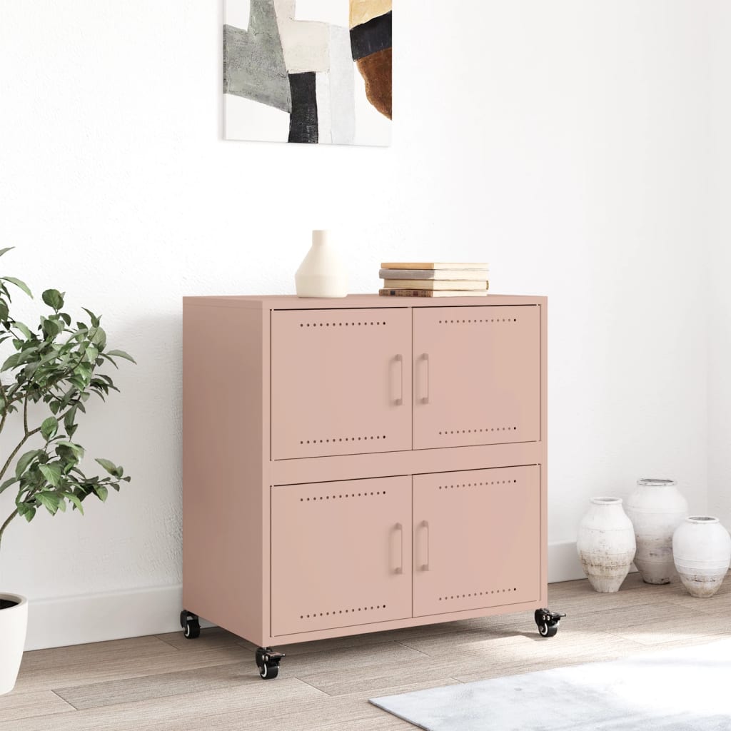 Thumbnail - vidaXL Sideboard Rosa 68,5x39x72 cm Kaltgewalzter Stahl