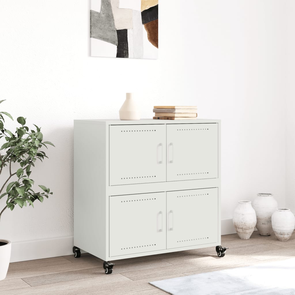 Thumbnail - vidaXL Sideboard Weiß 68,5x39x72 cm Stahl
