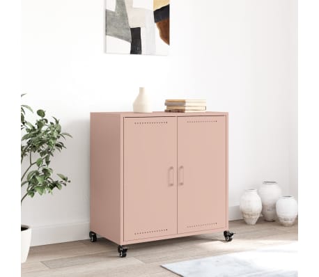 vidaXL Skjenk olivengr&oslash;nn 68x39x72 cm st&aring;l