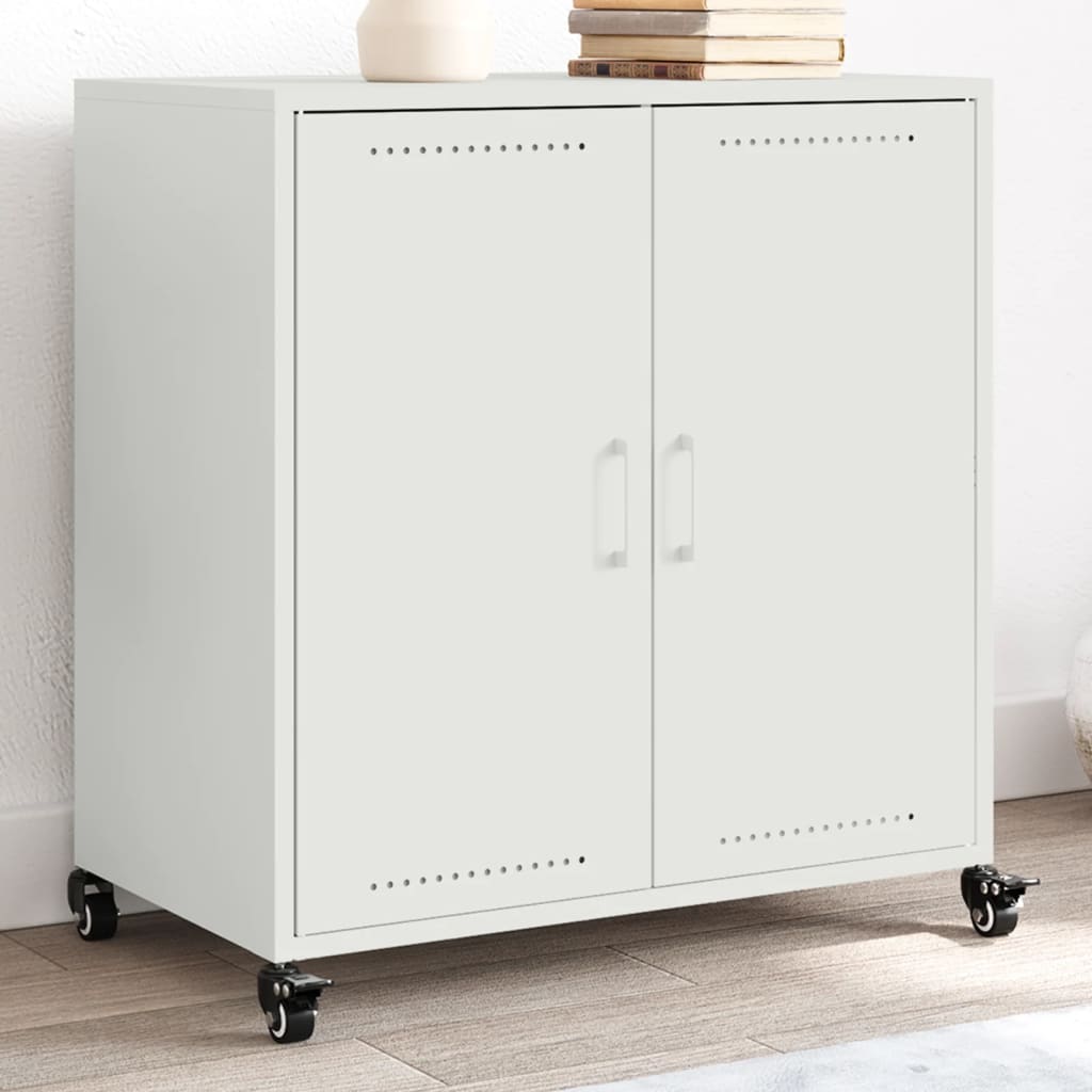 vidaXL Sideboard Weiß 68,5x39x72 cm Stahl