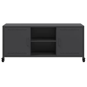 TV skříňka černá 100,5 x 39 x 43,5 cm ocel - obrázek 6
