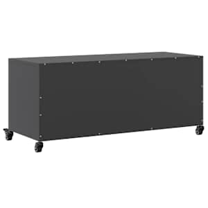 TV skříňka černá 100,5 x 39 x 43,5 cm ocel - obrázek 8