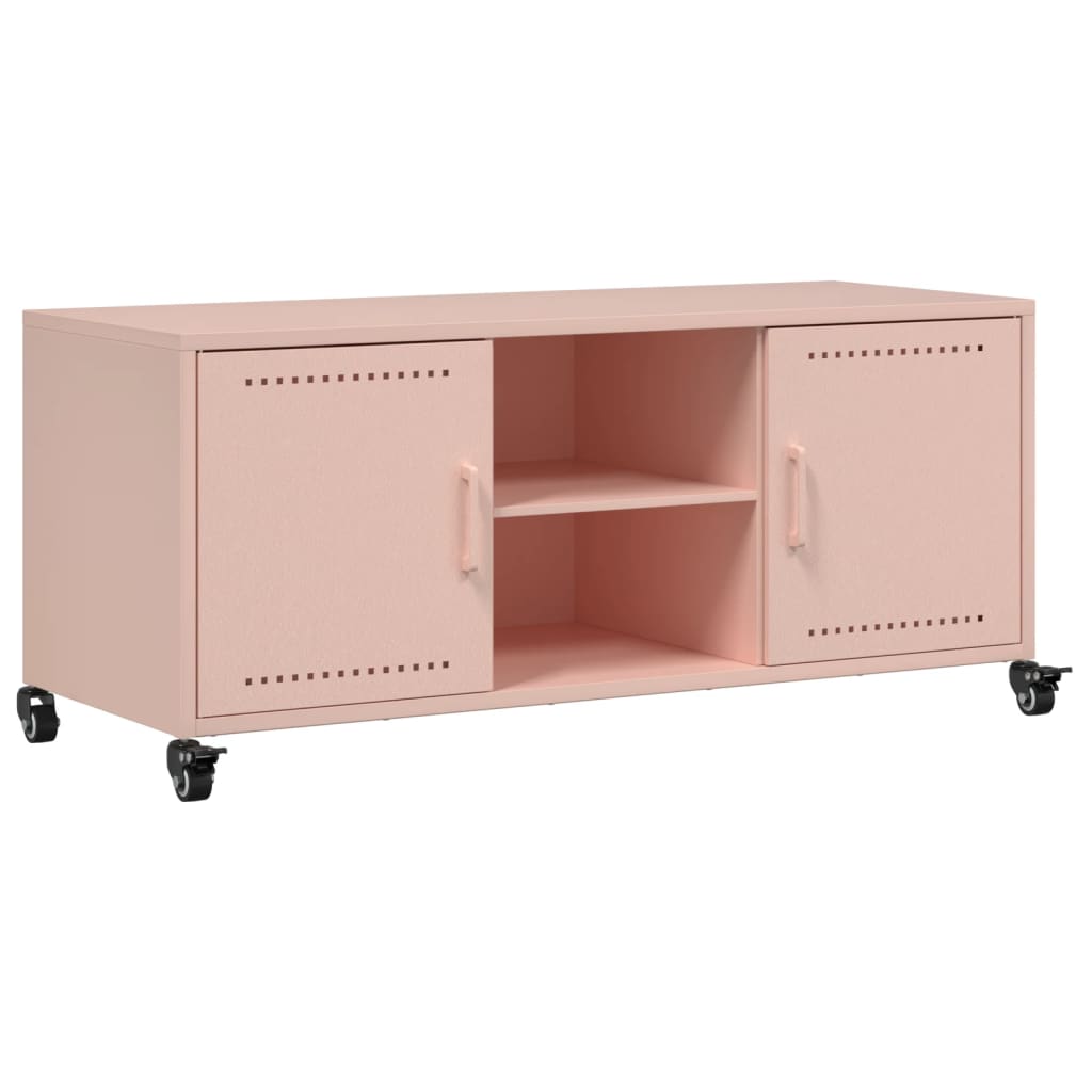 vidaXL TV skĹ™Ă­Ĺ�ka rĹŻĹľovĂˇ 100,5 x 39 x 43,5 cm ocel