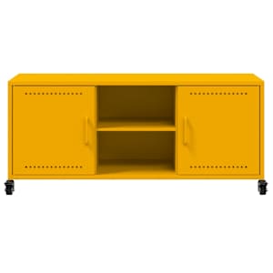 TV skříňka hořčicově žlutá 100,5 x 39 x 43,5 cm ocel - obrázek 6