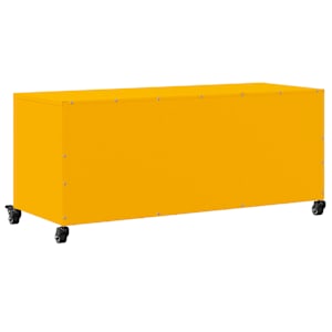 TV skříňka hořčicově žlutá 100,5 x 39 x 43,5 cm ocel - obrázek 8