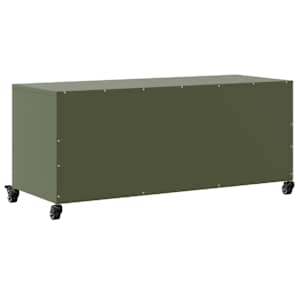 TV skříňka olivově zelená 100,5 x 39 x 43,5 cm ocel - obrázek 8