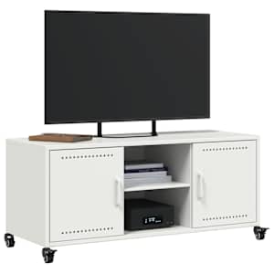 TV skříňka bílá 100,5 x 39 x 43,5 cm ocel - obrázek 4