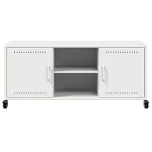 TV skříňka bílá 100,5 x 39 x 43,5 cm ocel - obrázek 6
