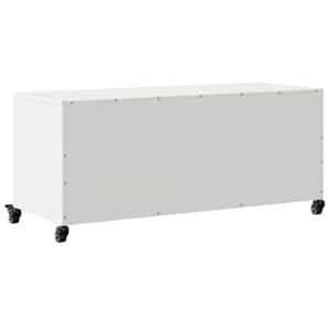 TV skříňka bílá 100,5 x 39 x 43,5 cm ocel - obrázek 8