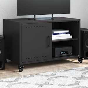 TV skříňka černá 68 x 39 x 43,5 cm ocel