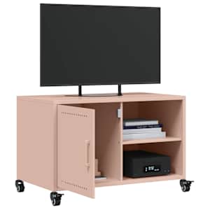 TV skříňka růžová 68 x 39 x 43,5 cm ocel - obrázek 5