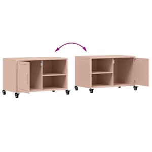 TV skříňka růžová 68 x 39 x 43,5 cm ocel - obrázek 10