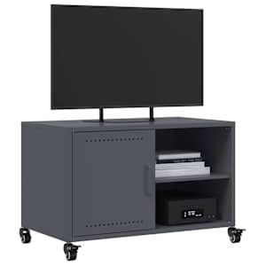 TV skříňka antracitová 68 x 39 x 43,5 cm ocel - obrázek 4