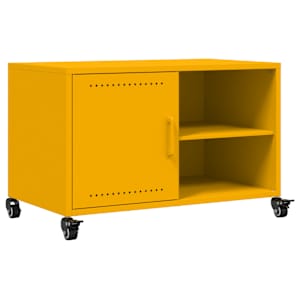 TV skříňka hořčicově žlutá 68 x 39 x 43,5 cm ocel - obrázek 2