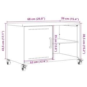 TV skříňka hořčicově žlutá 68 x 39 x 43,5 cm ocel - obrázek 14