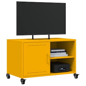 TV skříňka hořčicově žlutá 68 x 39 x 43,5 cm ocel - obrázek 4