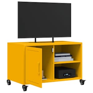 TV skříňka hořčicově žlutá 68 x 39 x 43,5 cm ocel - obrázek 5