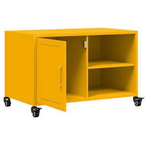 TV skříňka hořčicově žlutá 68 x 39 x 43,5 cm ocel - obrázek 9