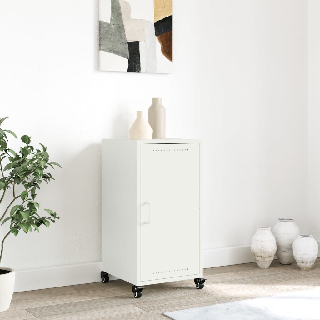 vidaXL Dressoir 36x39x72 cm staal wit afbeelding
