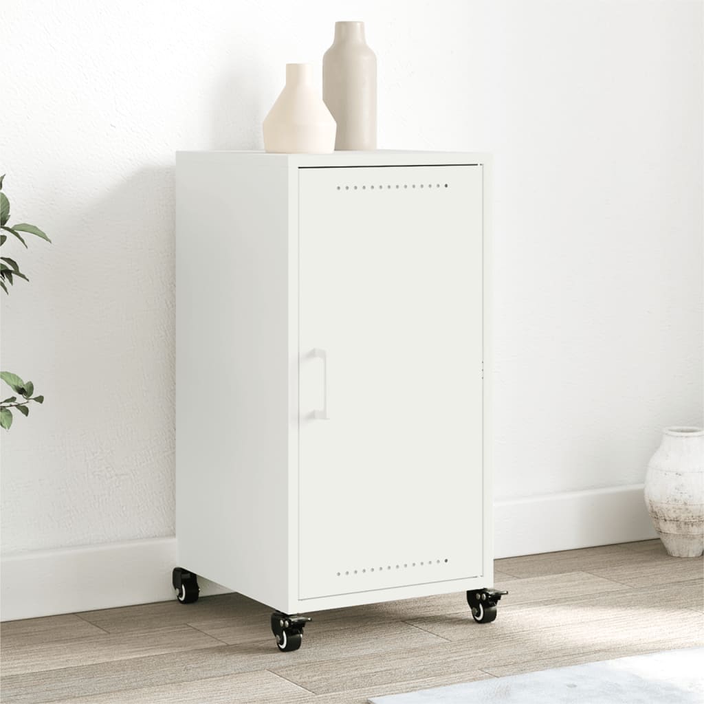 vidaXL Credenza Bianca 36x39x72 cm in Acciaio
