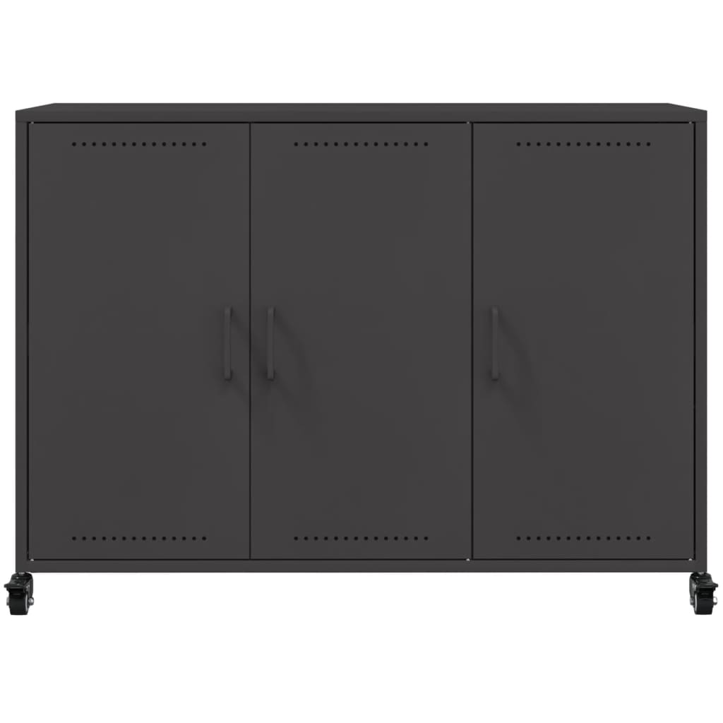 vidaXL Dressoir 100,5x39x72 cm staal zwart, foto 4