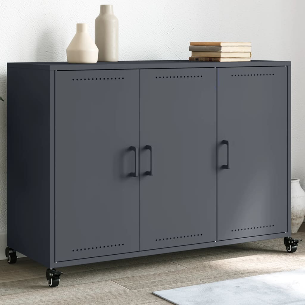 Sideboard Anthrazit 100,5x39x72 cm Kaltgewalzter Stahl