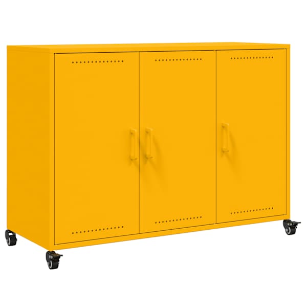 vidaXL puhvetkapp, sinepikollane, 100,5x39x72 cm, teras