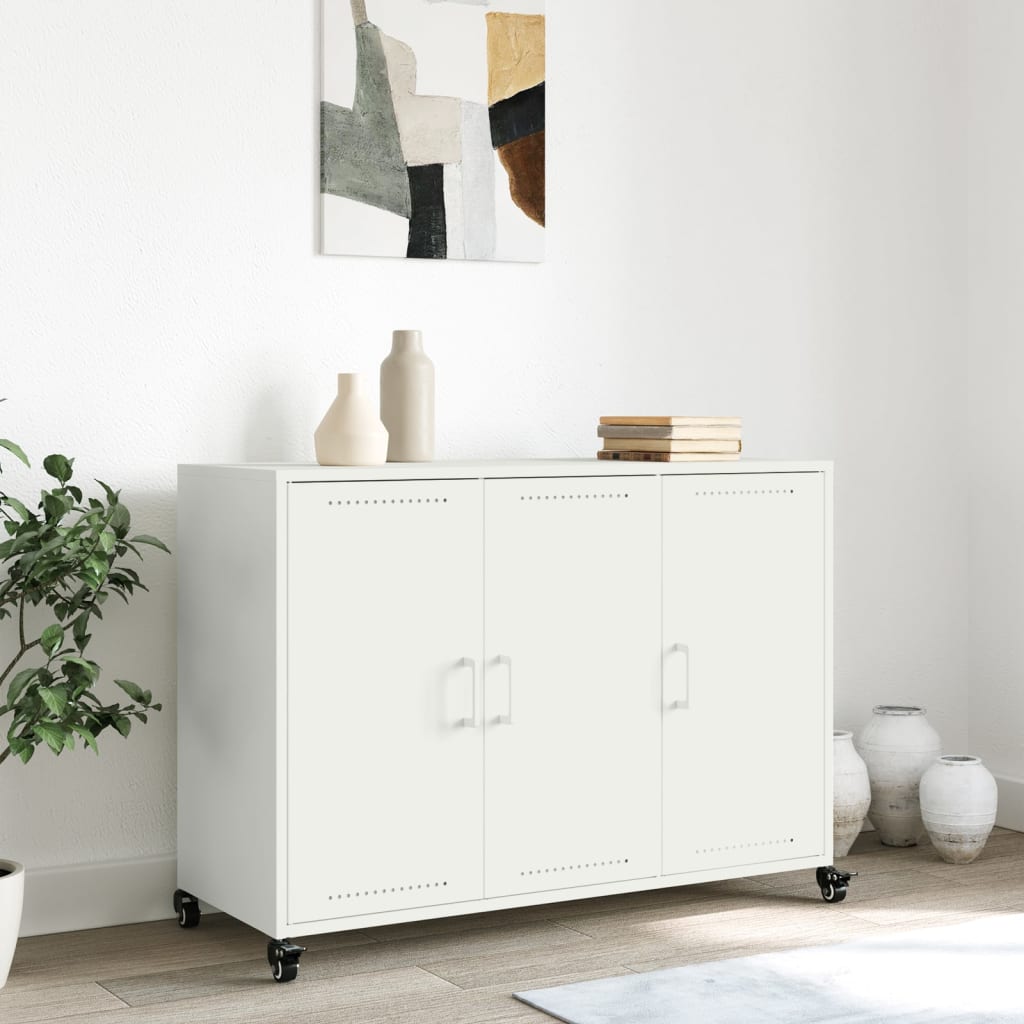 Thumbnail - vidaXL Sideboard Weiß 100,5x39x72 cm Stahl
