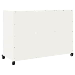 Příborník bílý 100,5 x 39 x 72 cm ocel - obrázek 8
